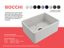 CLASSICO 24" Farmhouse Apron Front Fireclay 24" Single Bowl Kitchen Sink