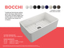 CLASSICO 30" Farmhouse Apron Front Fireclay 30" Single Bowl Kitchen Sink