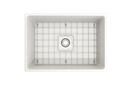 CONTEMPO 27" Step Rim Farmhouse Apron Front Fireclay 27" Single Bowl Kitchen Sink