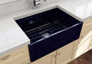 CONTEMPO 27" Step Rim Farmhouse Apron Front Fireclay 27" Single Bowl Kitchen Sink