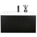 Lucena Bath Bari Vanity with Ceramic top Integrated rectangular bowl w/3 hole cutout for faucet