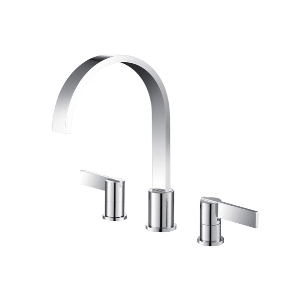 Three Hole 8" Widespread Two Handle Bathroom Faucet