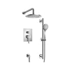 Two Output Shower Set With Shower Head, Hand Held And Slide Bar
