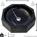 Geometric Black Marble Sink