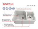SOTTO 33" Semi Reveal undermount or drop in Fireclay 33" Double Bowl Kitchen Sink, dual mount