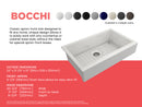 NUOVA PRO 34 Farmhouse Short Apron Front Fireclay 34" Single Bowl Kitchen Sink for easy Retro-Fit