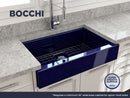 NUOVA PRO 34 Farmhouse Short Apron Front Fireclay 34" Single Bowl Kitchen Sink for easy Retro-Fit