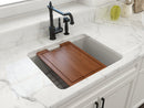 SOTTO 24" Semi Reveal undermount or drop in Fireclay 24" Single Bowl Kitchen Sink, dual mount