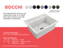 BAVENO 27" Hide Away undermount or drop in 27" Single Bowl Kitchen Sink, 3 Hole faucet drilling