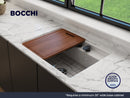 BAVENO 27" Hide Away undermount or drop in 27" Single Bowl Kitchen Sink, 2 Hole faucet drilling