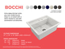 BAVENO 27" Hide Away undermount or drop in 27" Single Bowl Kitchen Sink, 2 Hole faucet drilling