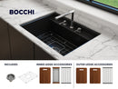 BAVENO 27" Hide Away undermount or drop in 27" Single Bowl Kitchen Sink, 3 Hole faucet drilling
