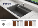 BAVENO 27" Hide Away undermount or drop in 27" Single Bowl Kitchen Sink, 3 Hole faucet drilling
