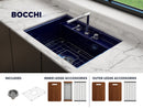 BAVENO 27" Hide Away undermount or drop in 27" Single Bowl Kitchen Sink, 3 Hole faucet drilling