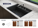 BAVENO 27" Hide Away undermount or drop in 27" Single Bowl Kitchen Sink, 3 Hole faucet drilling