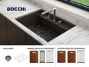 BAVENO 27" Hide Away undermount or drop in 27" Single Bowl Kitchen Sink, 3 Hole faucet drilling