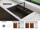 BAVENO 27" Hide Away undermount or drop in 27" Single Bowl Kitchen Sink, 2 Hole faucet drilling