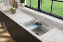 BAVENO 27" Hide Away undermount or drop in 27" Single Bowl Kitchen Sink, 3 Hole faucet drilling