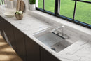 BAVENO 27" Hide Away undermount or drop in 27" Single Bowl Kitchen Sink, 3 Hole faucet drilling