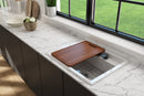 BAVENO 27" Hide Away undermount or drop in 27" Single Bowl Kitchen Sink, 2 Hole faucet drilling