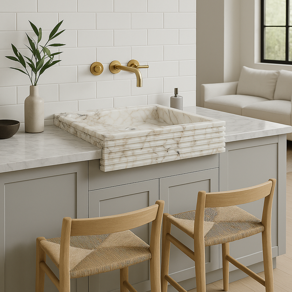 Calacatta Viola Marble Sink