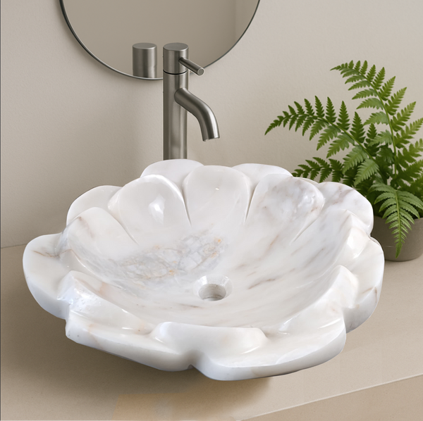 Flower Marble Sink