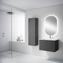 Lucena Bath Bari Vanity with Ceramic top Integrated rectangular bowl w/Single hole cutout for faucet