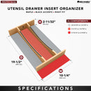 REV A SHELF Craftsman Collection Solid Wood Utensil Drawer Insert w/ Black Accents