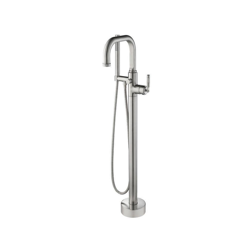 Freestanding Floor Mount Bathtub / Tub Filler With Hand Shower