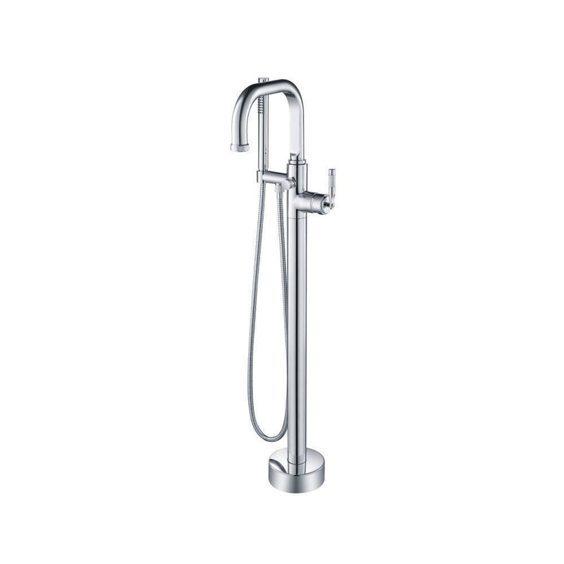 Freestanding Floor Mount Bathtub / Tub Filler With Hand Shower