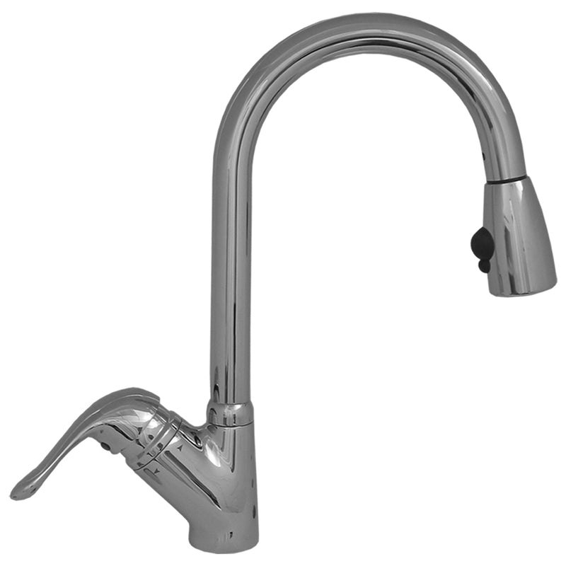 Whitehaus Rainforest Single Hole/Single Lever Handle Faucet with Matching Spray Head