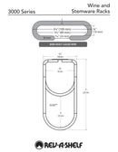 REV A SHELF : 18" Bar/Restaurant Stemware Holder