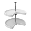 REV A SHELF : Value Line Polymer Kidney-Shaped 2-Shelf Lazy Susans for Corner Base Cabinets