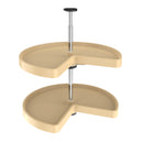 REV A SHELF : Value Line Polymer Kidney 2-Shelf Lazy Susans for Corner Base Cabinets