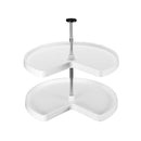 REV A SHELF : Value Line Polymer Kidney-Shaped 2-Shelf Lazy Susans for Corner Base Cabinets