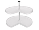 REV A SHELF : Value Line Polymer Kidney-Shaped 2-Shelf Lazy Susans for Corner Base Cabinets