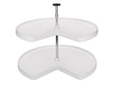 REV A SHELF : Value Line Polymer Kidney-Shaped 2-Shelf Lazy Susans for Corner Base Cabinets