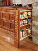 REV A SHELF : Wood Base Filler Pullout Organizer for New Kitchen Applications