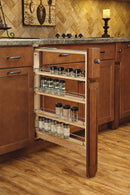 REV A SHELF : Wood Base Filler Pullout Organizer for New Kitchen Applications w/ BB Soft-Close