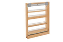 REV A SHELF : Wood Base Filler Pullout Organizer for New Kitchen Applications w/ Soft-Close