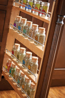 REV A SHELF : Wood Base Filler Pullout Organizer for New Kitchen Applications w/ Soft-Close