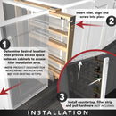 REV A SHELF : Wood Vanity Base Filler Pull Out Organizer for New Vanity Applications w/Soft Close