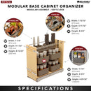 REV A SHELF : Wood Base Cabinet Modular Pullout Organizer w/ Soft Close