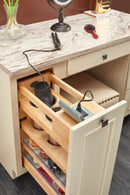 REV A SHELF : Wood Vanity Cabinet Outlet Pullout Grooming Organizer w/ Soft-Close