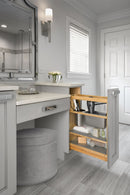REV A SHELF : Wood Vanity Cabinet Pullout Grooming Organizer w/ Soft-Close