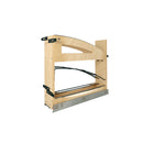 REV A SHELF : 5” Craftsman Collection Solid Maple Base Cabinet Pullout w/ Tray Divider/Foil Wrap Holder, Black Accents and BLUM Soft-Close Slides for 9” Base Cabinets