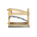 REV A SHELF : 5” Craftsman Collection Solid Maple Base Cabinet Pullout w/ Tray Divider/Foil Wrap Holder, Black Accents and BLUM Soft-Close Slides for 9” Base Cabinets