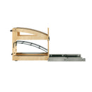 REV A SHELF : 5” Craftsman Collection Solid Maple Base Cabinet Pullout w/ Tray Divider/Foil Wrap Holder, Black Accents and BLUM Soft-Close Slides for 9” Base Cabinets