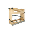 REV A SHELF : 8” Craftsman Collection Solid Maple Base Cabinet Pullout w/ Tray Divider/Foil Wrap Holder, Black Accents and BLUM Soft-Close Slides for 12” Base Cabinets