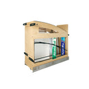 REV A SHELF : 8” Craftsman Collection Solid Maple Base Cabinet Pullout w/ Tray Divider/Foil Wrap Holder, Black Accents and BLUM Soft-Close Slides for 12” Base Cabinets
